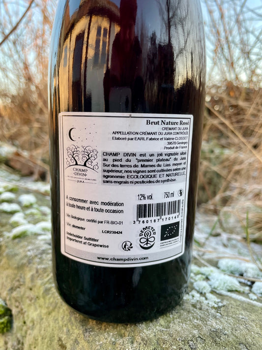 Champ Divin, Crémant Trousseau, Rosé Brut Nature 2023