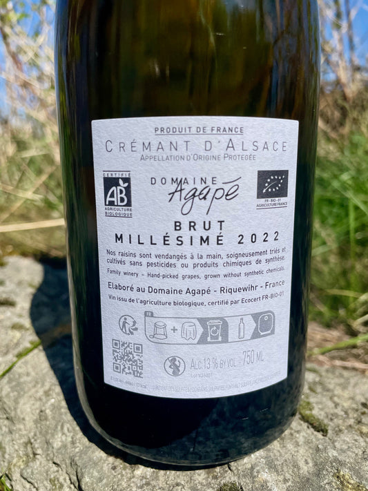 Domaine Agapé, Crémant d’Alsace, Brut Millésimé
